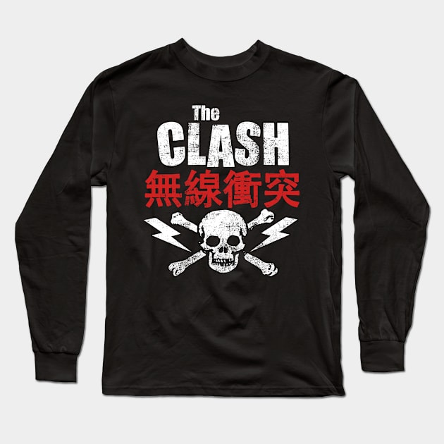 THE CLASH - EXCLUSIVE EMBLEM (RED - WHITE) Long Sleeve T-Shirt by bartknnth